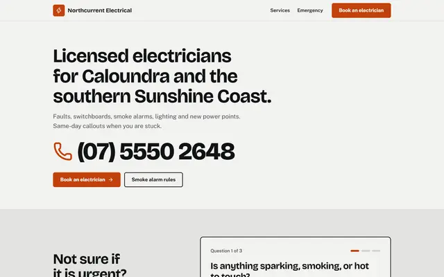 The Northcurrent Electrical example website