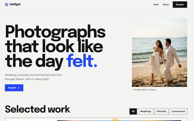 The Saltlight Studio example website