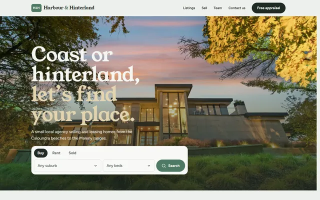 The Harbour & Hinterland example website