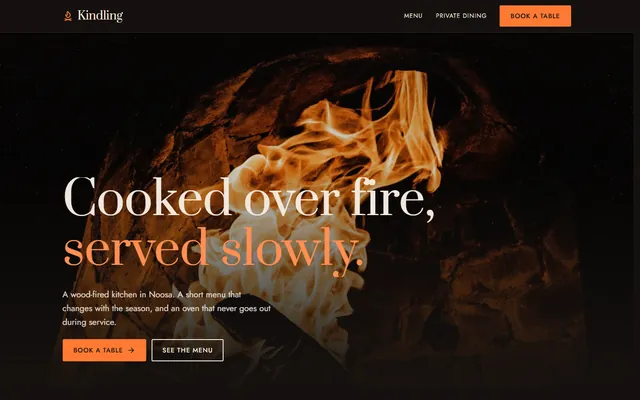 The Kindling example website